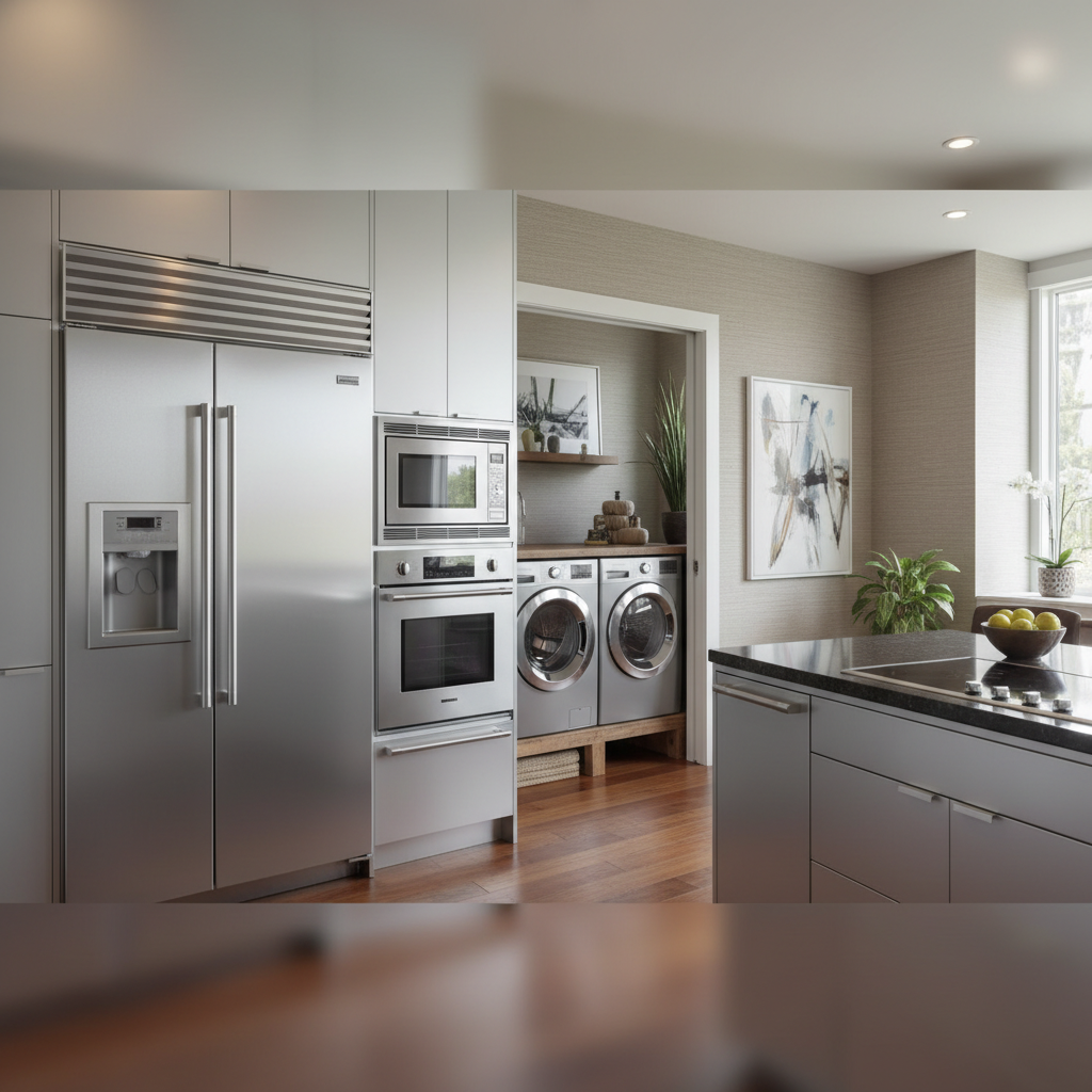 Premium household appliances in a luxury home environment